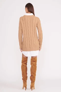 ALDRIN DRESS CAMEL WHITE