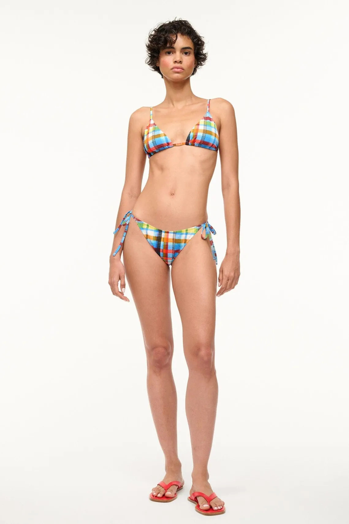 ALEXIS TRIANGLE TOP MADRAS PLAID