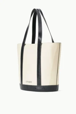 ALLORA TOTE CREAM BLACK