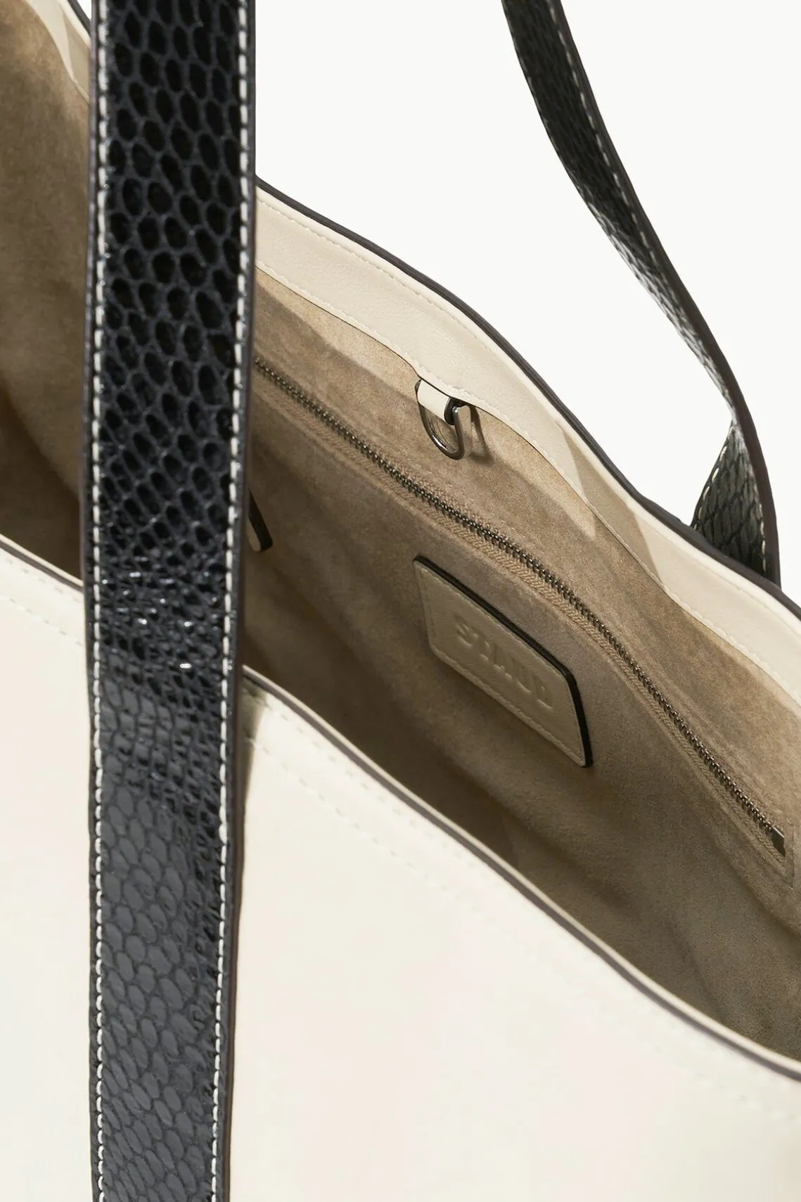 ALLORA TOTE CREAM BLACK