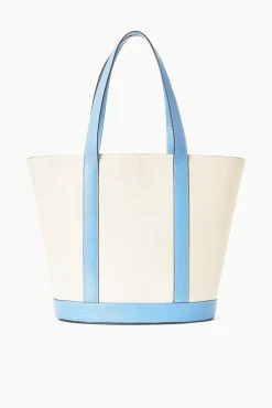 ALLORA TOTE CREAM STAUD BLUE