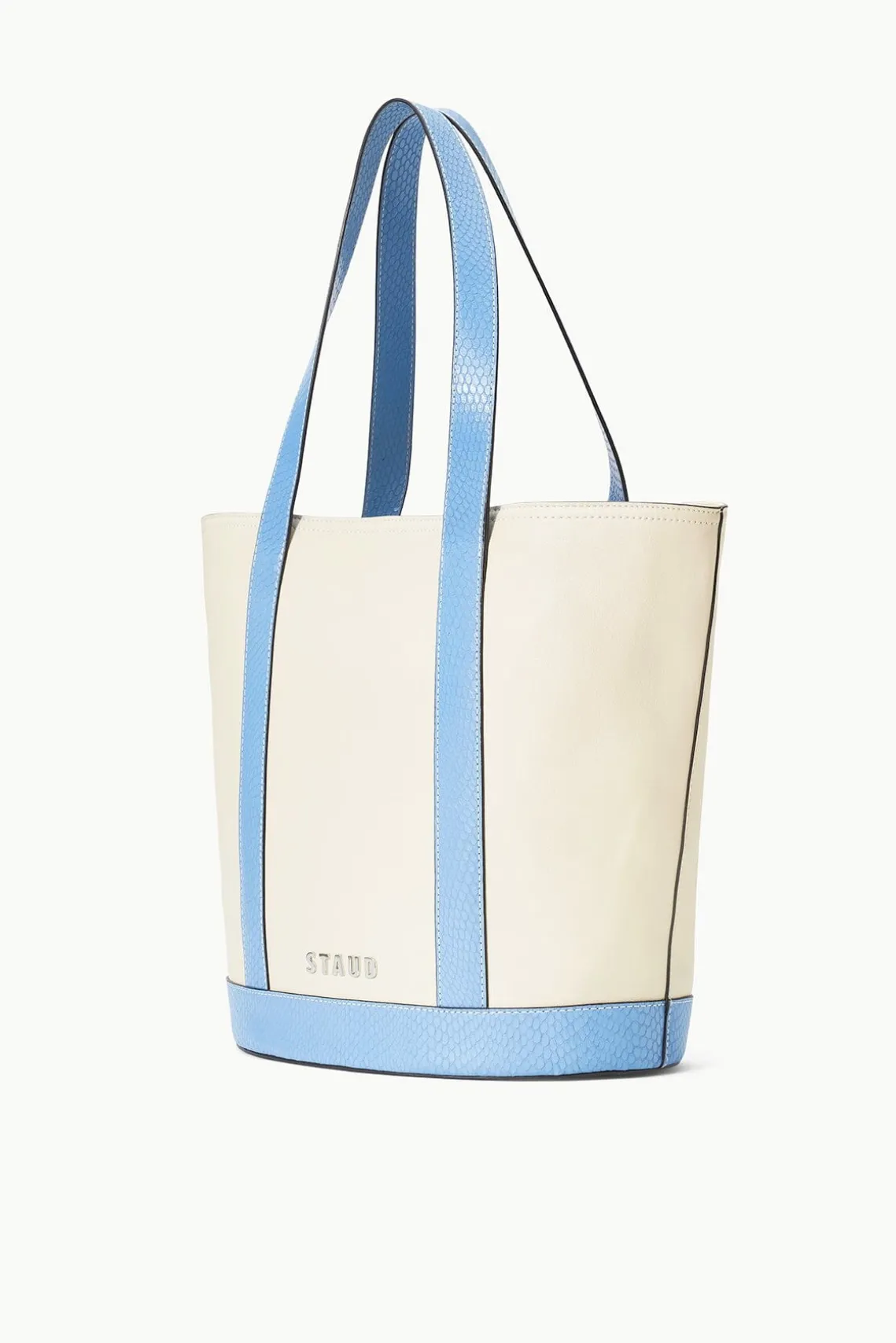 ALLORA TOTE CREAM STAUD BLUE