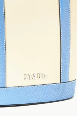 ALLORA TOTE CREAM STAUD BLUE