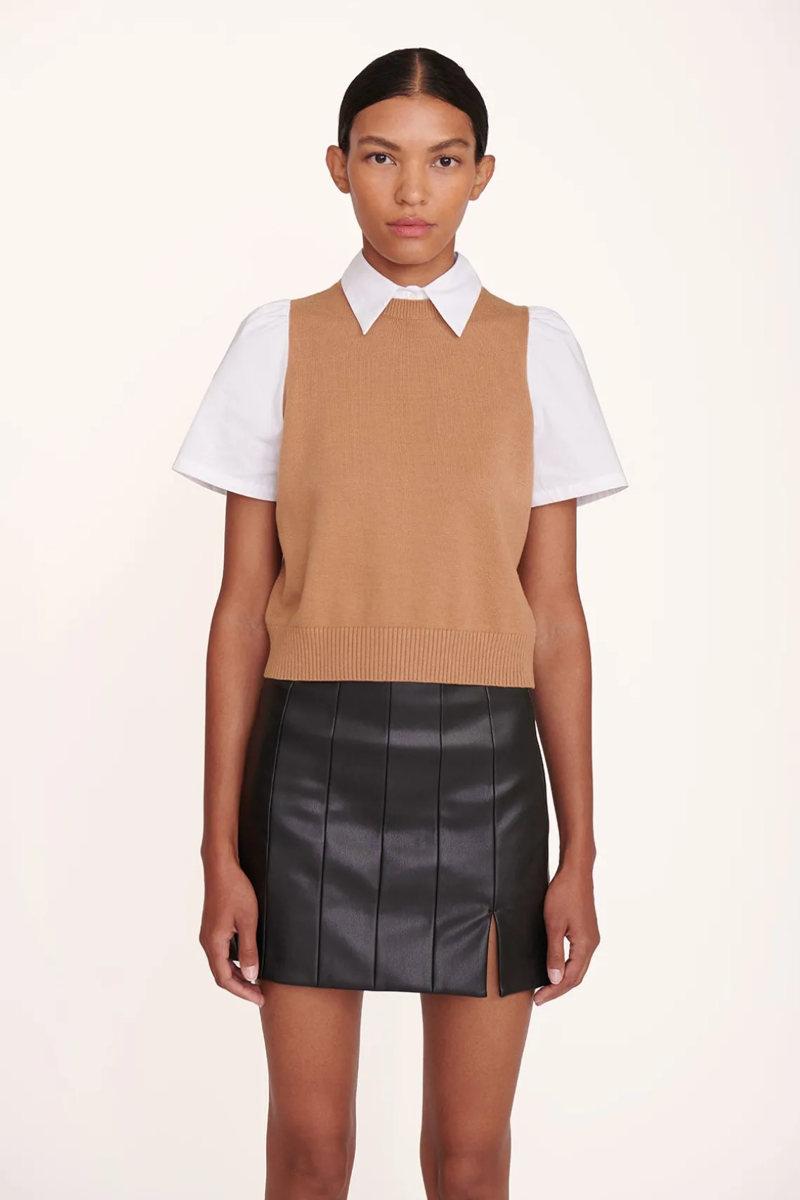 ARYA TOP TAN WHITE