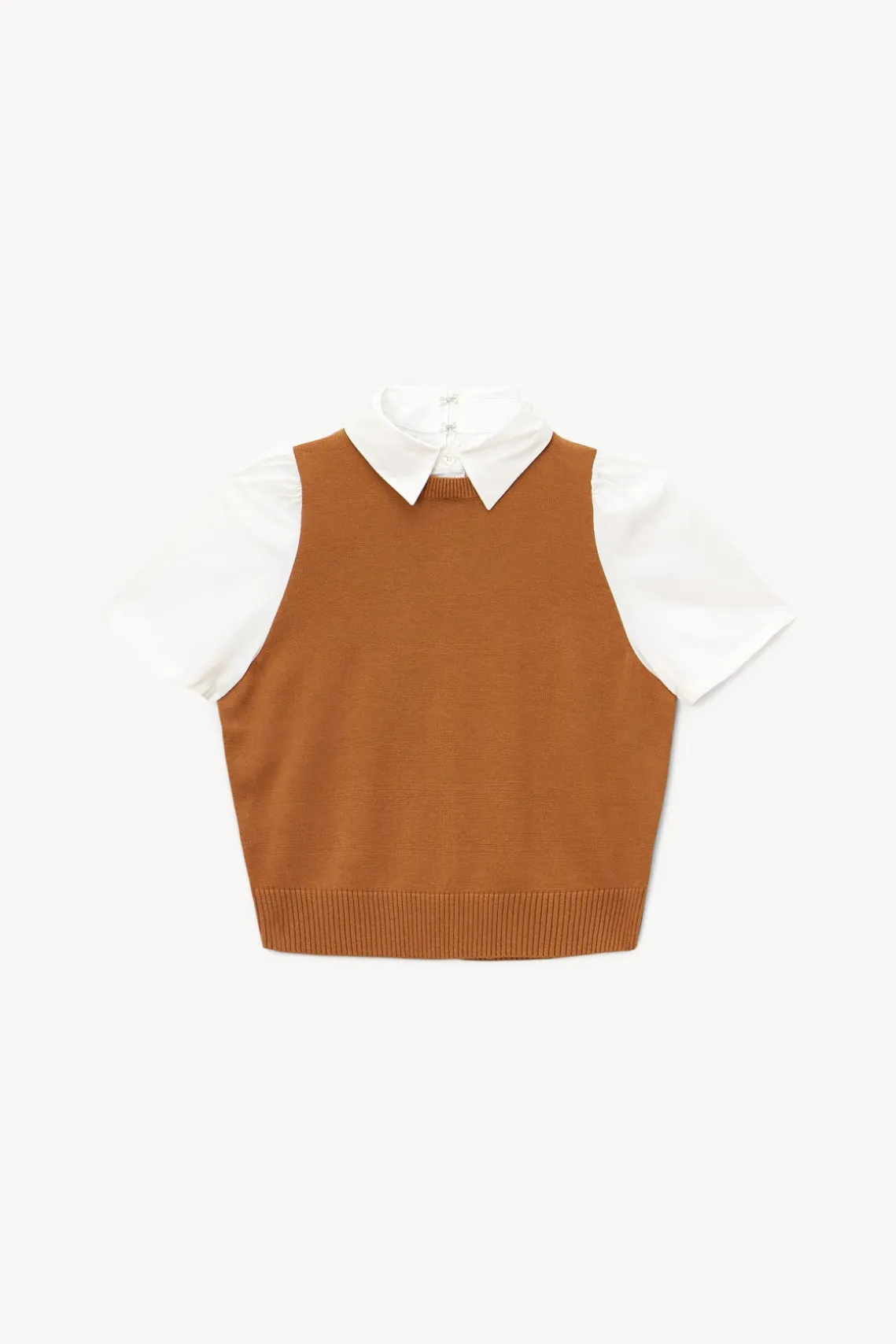 ARYA TOP TAN WHITE