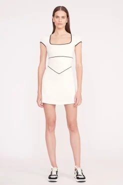 BACKSPIN DRESS IVORY BLACK