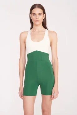 BOUNCE SHORT UNITARD  COURT GREEN IVORY
