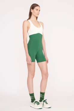 BOUNCE SHORT UNITARD COURT GREEN IVORY
