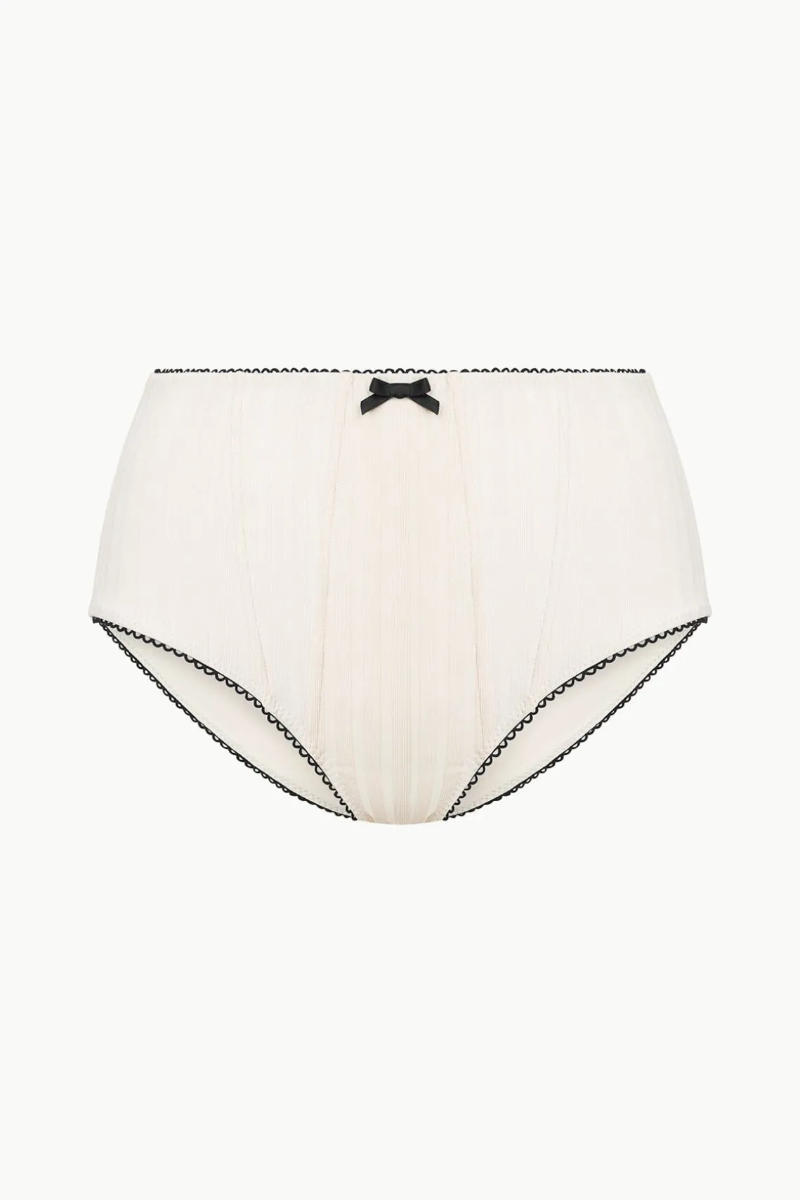 BRENTON HIGH RISE BIKINI BOTTOM IVORY BLACK