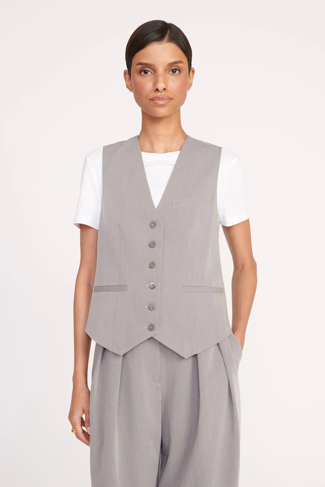 BRETT VEST HEATHER GREY