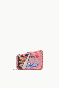CARMELLA BEADED CLUTCH STAUDINES PINK