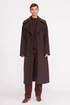 CARVER COAT  DARK CHOCOLATE