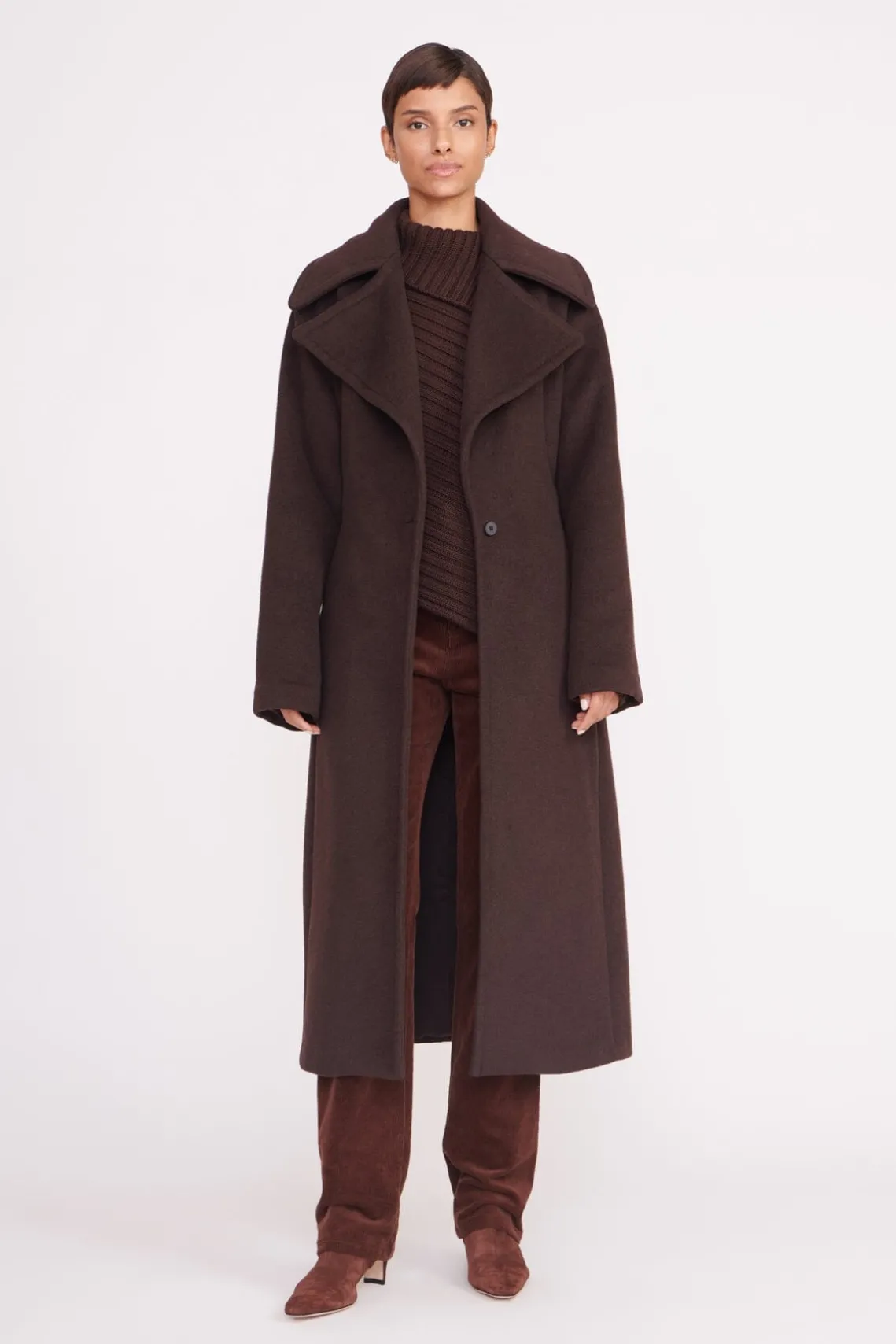 CARVER COAT DARK CHOCOLATE