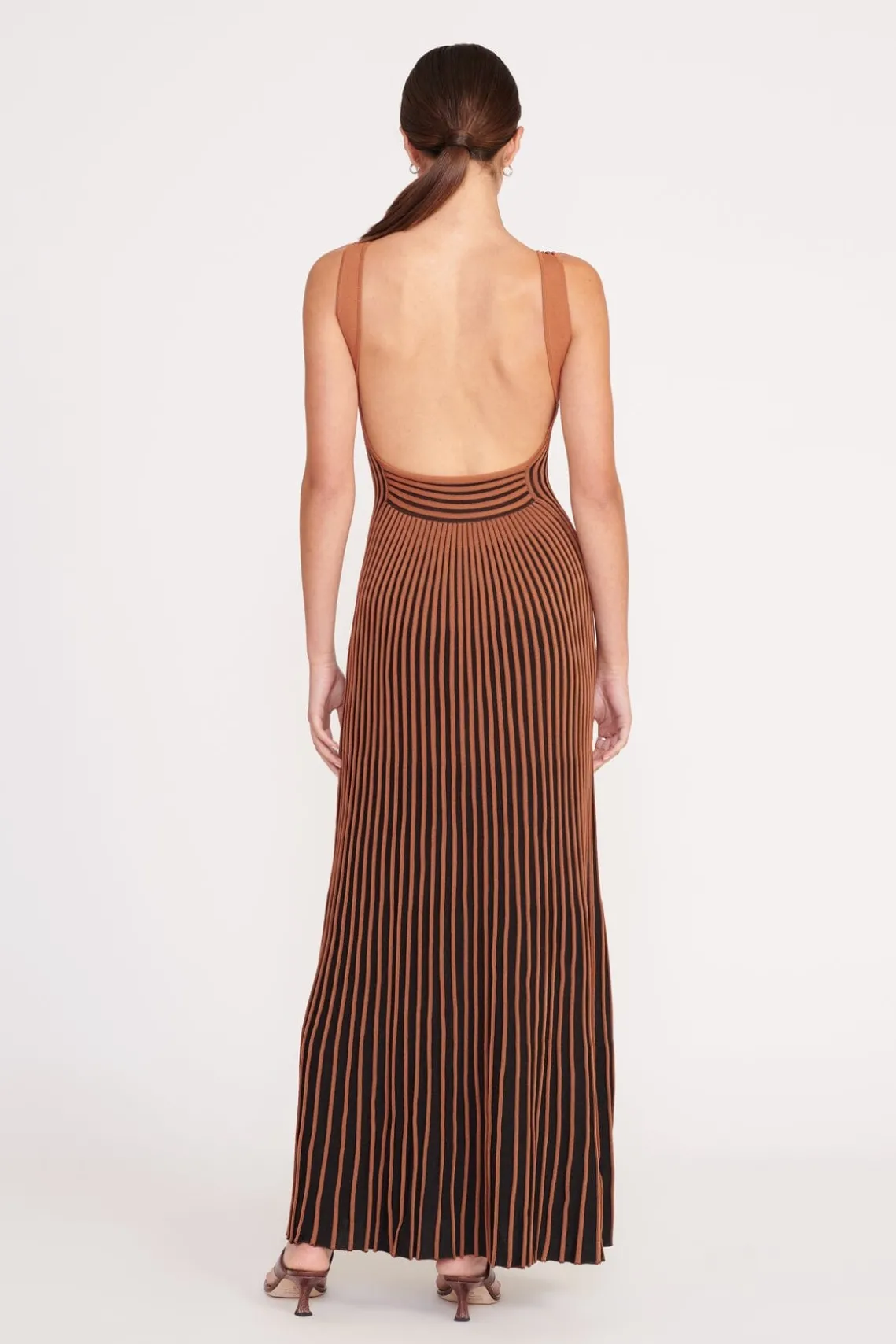 CLARETTA DRESS TAN BLACK