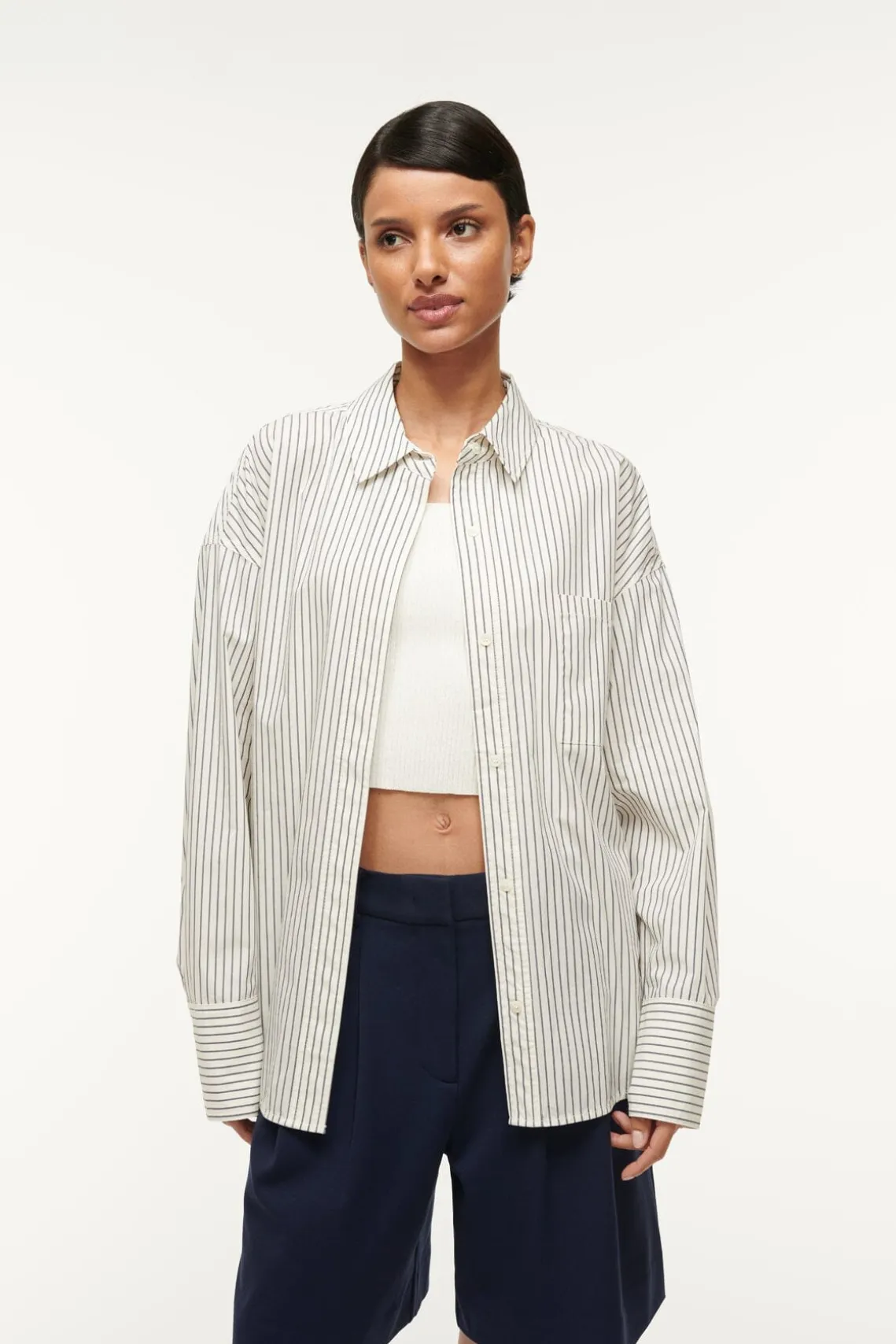 COLTON SHIRT IVORY MICRO STRIPE