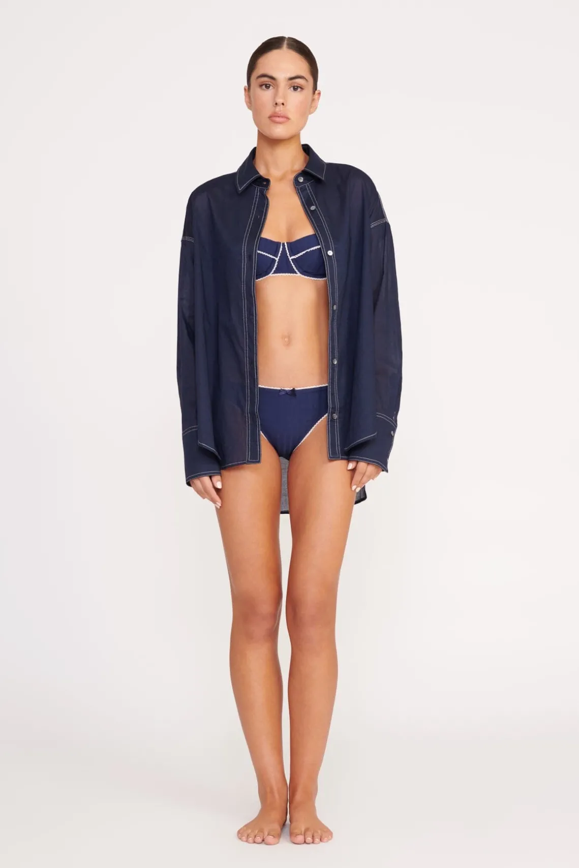 COLTON SHIRT NAVY WHITE