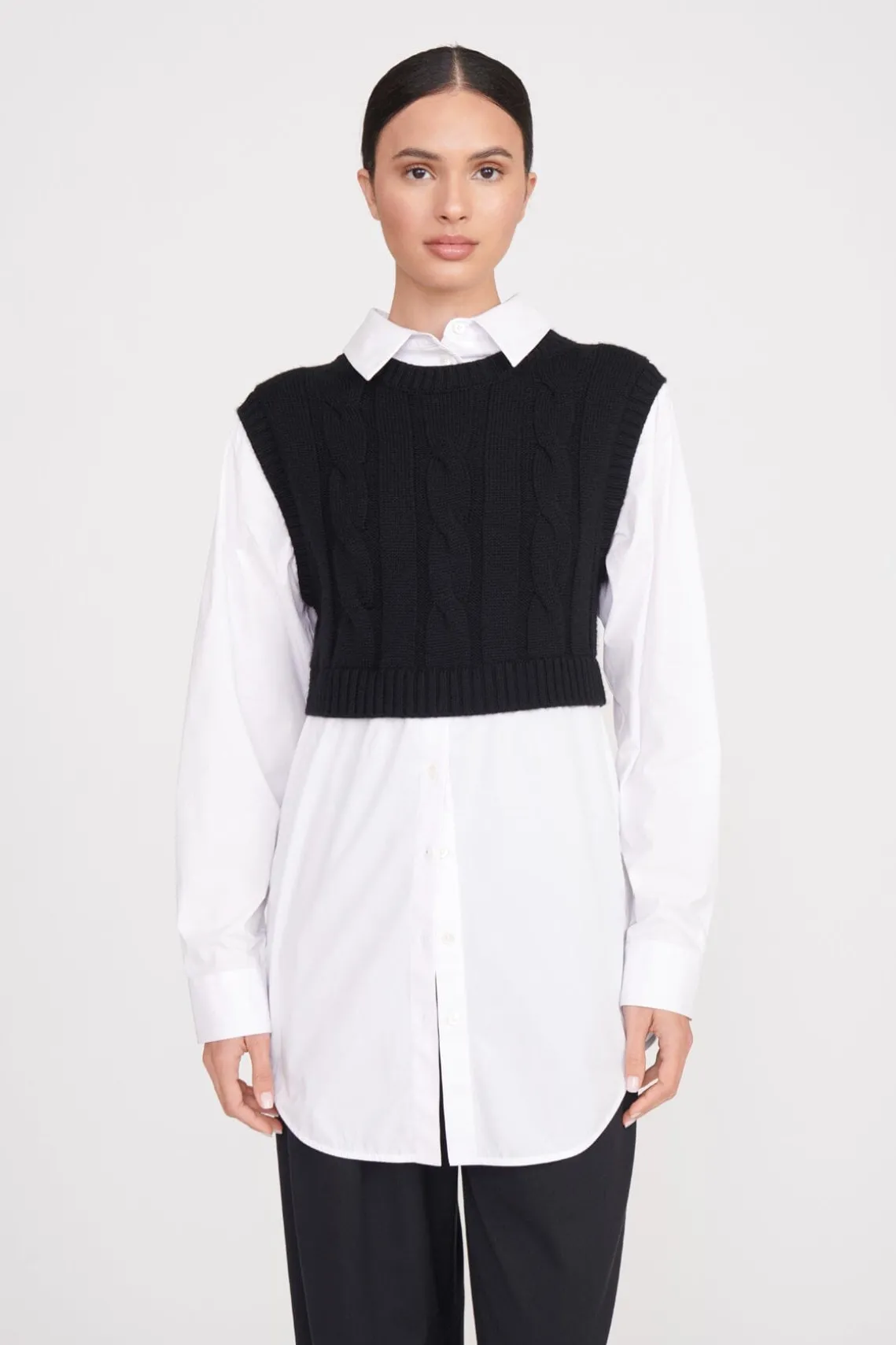 COOPER TOP BLACK WHITE