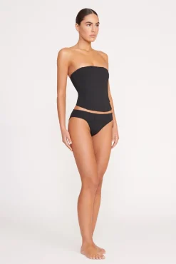 CORSAGE BIKINI BOTTOM BLACK