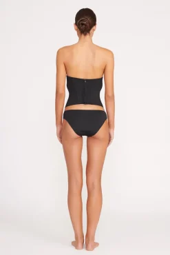 CORSAGE BIKINI BOTTOM BLACK