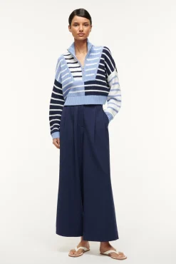 CROPPED HAMPTON SWEATER ADRIATIC STRIPE
