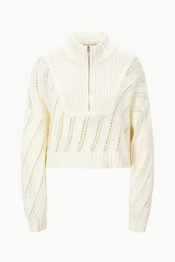 CROPPED HAMPTON SWEATER IVORY