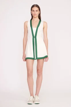 CROSS-COURT DRESS IVORY COURT GREEN