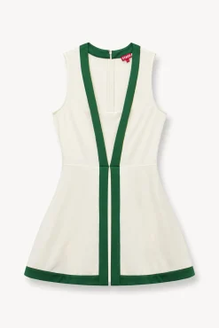 CROSS-COURT DRESS IVORY COURT GREEN