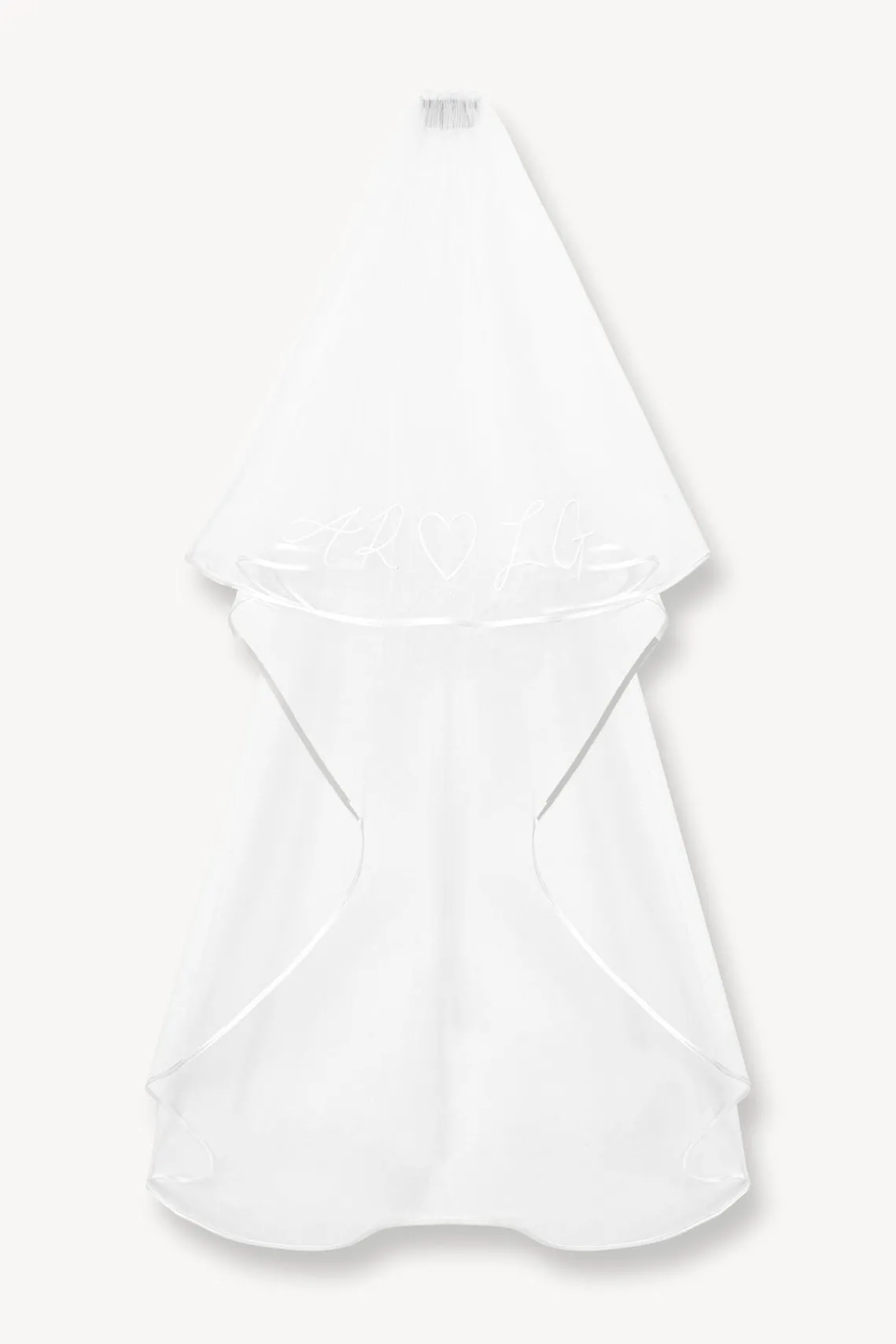 CUSTOM EMBROIDERED INITIALS VEIL