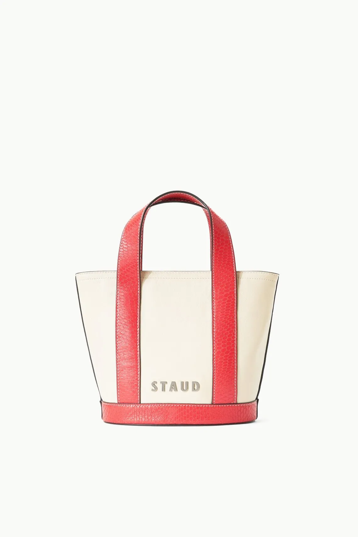 CUSTOM MONOGRAM ALLORA MINI TOTE CREAM RED ROSE