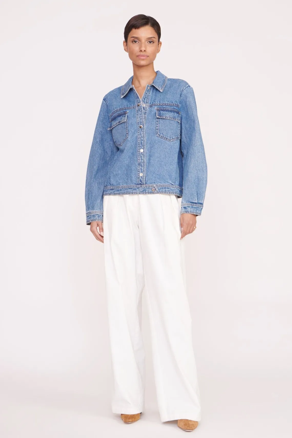 CUSTOM STAUD x C.BONZ OVERSIZED RYAN DENIM JACKET MEDIUM WASH