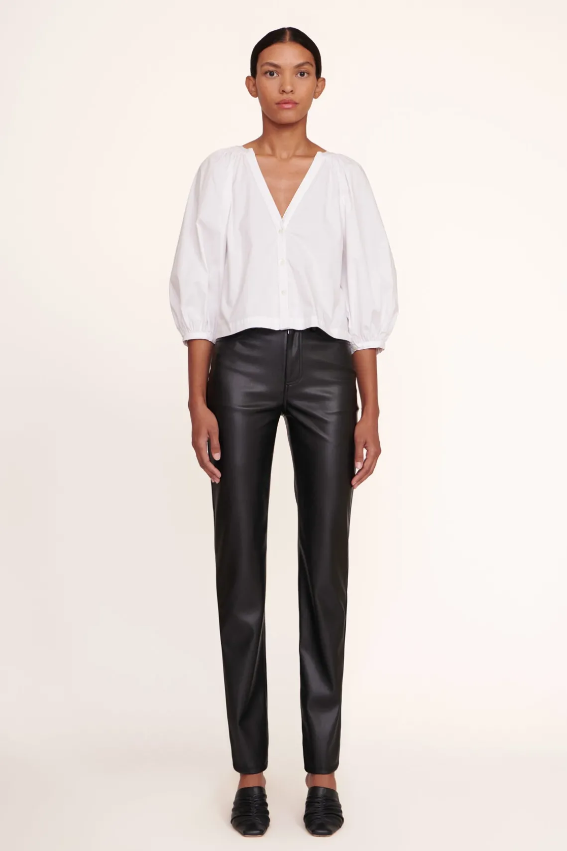 ELLIOT PANT BLACK VEGAN LEATHER