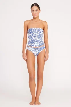 FRANCESCA BIKINI TOP BLUE TOILE