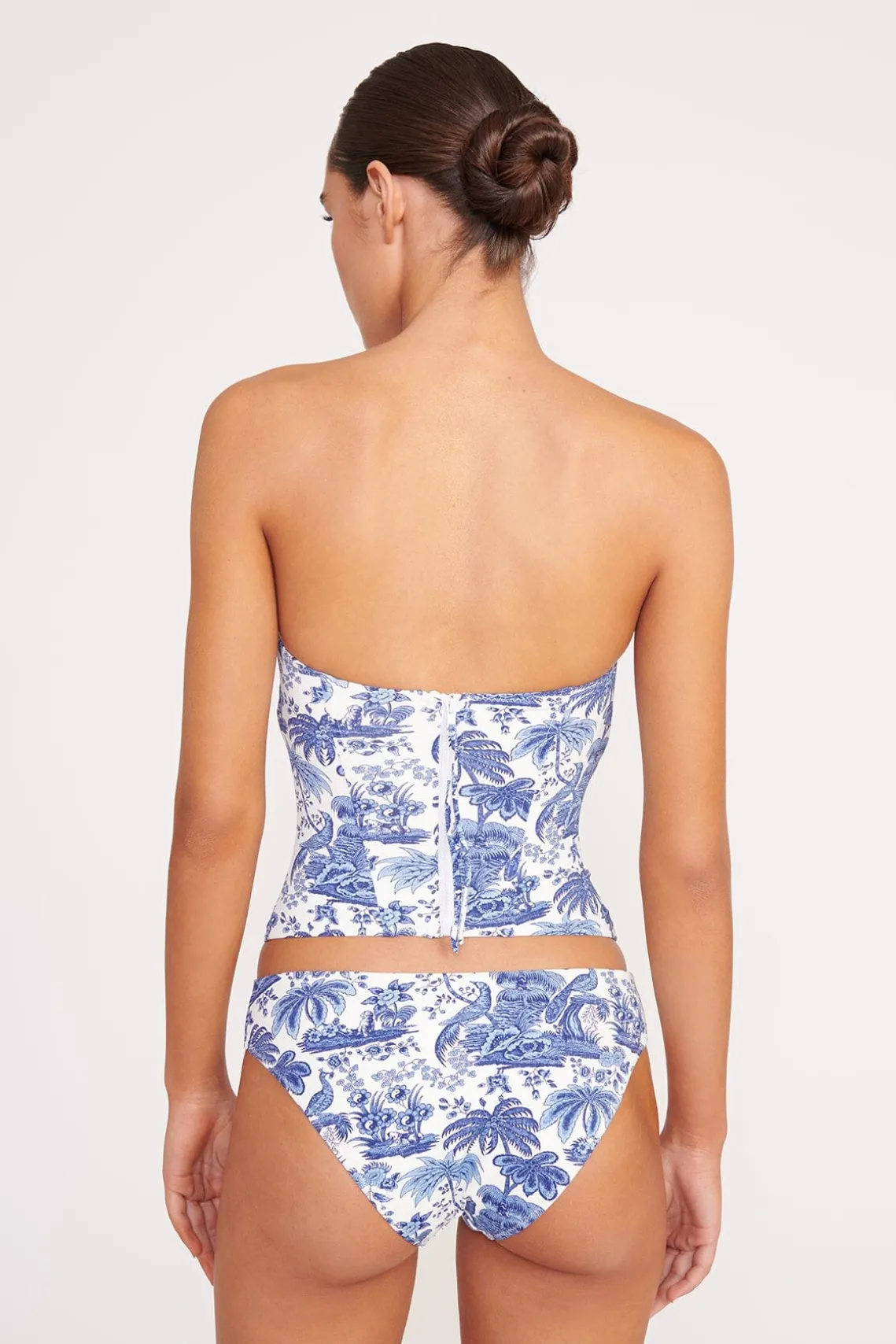 FRANCESCA BIKINI TOP BLUE TOILE