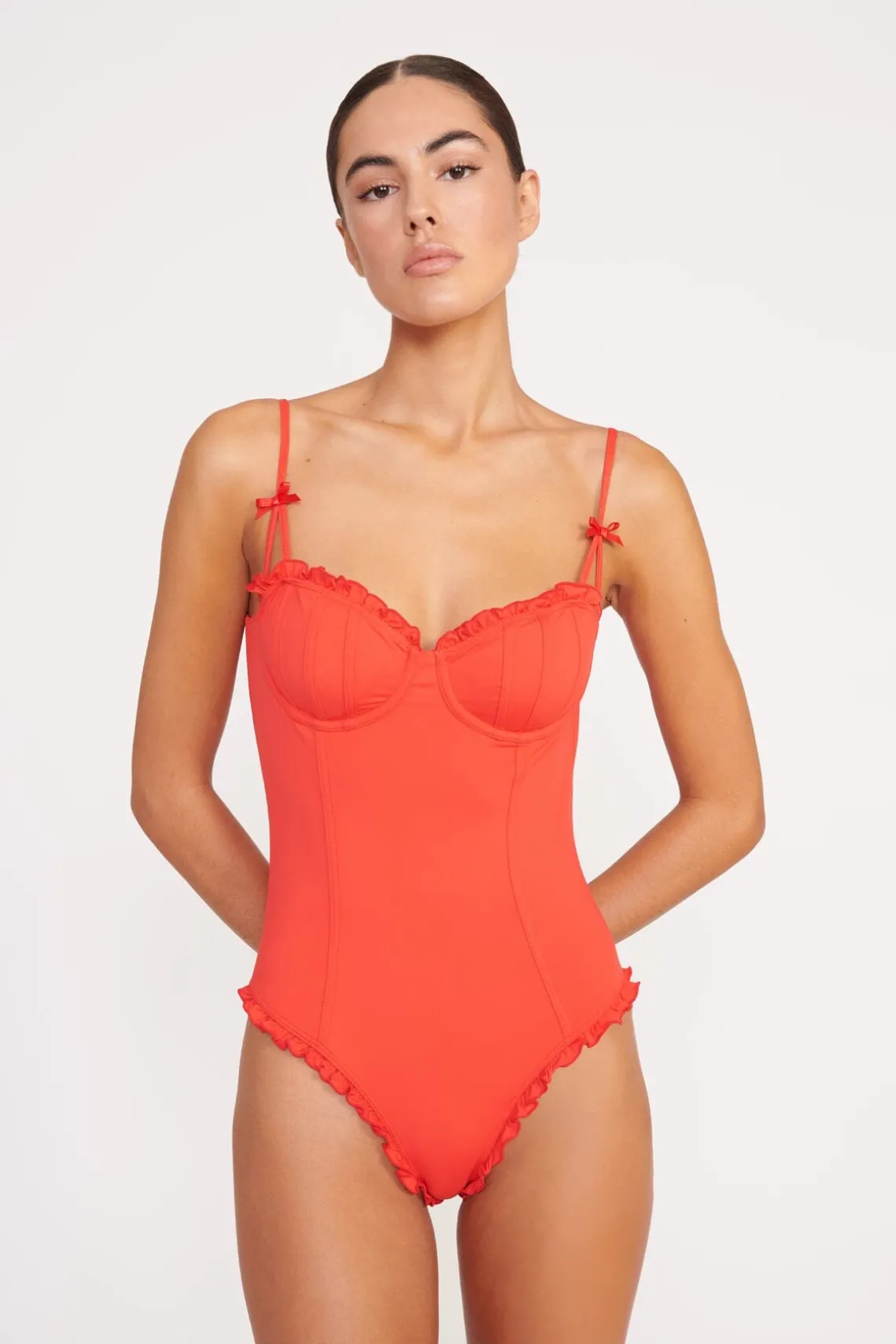 GOSSAMER ONE PIECE RED ROSE