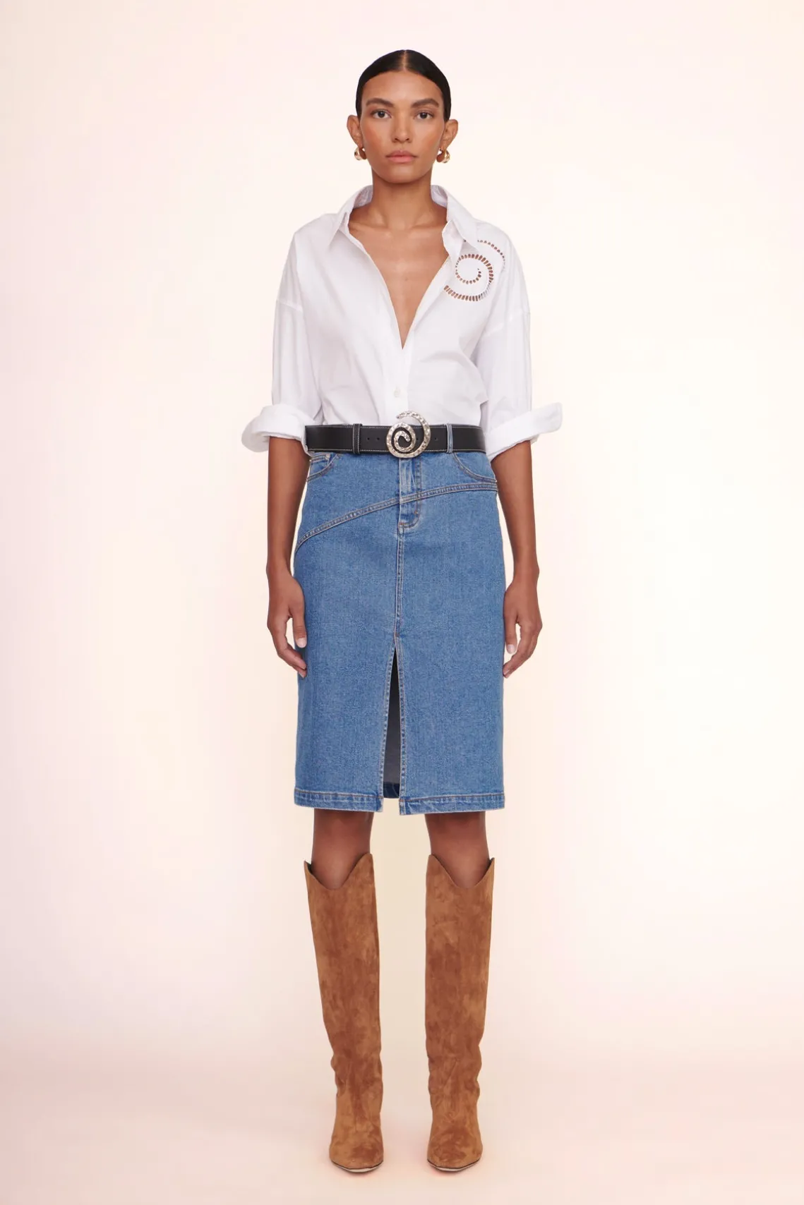 HUDSON SKIRT MEDIUM WASH