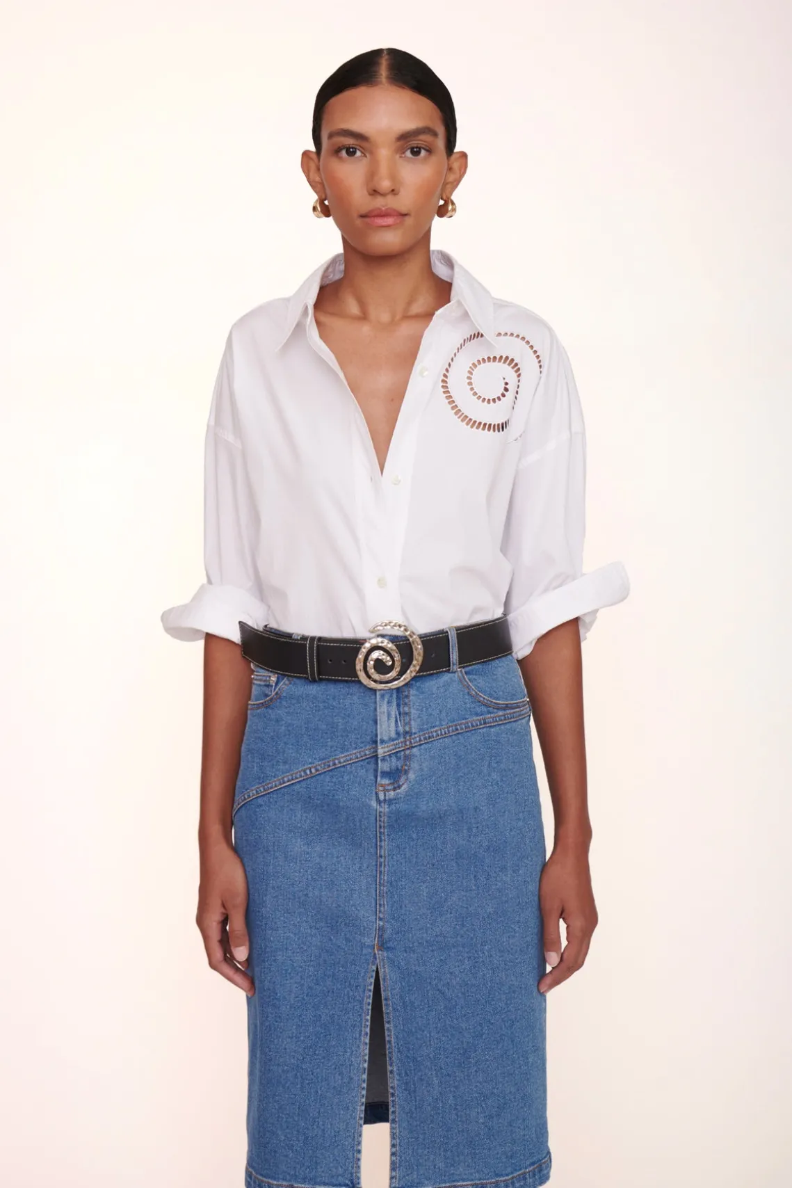 HUDSON SKIRT MEDIUM WASH