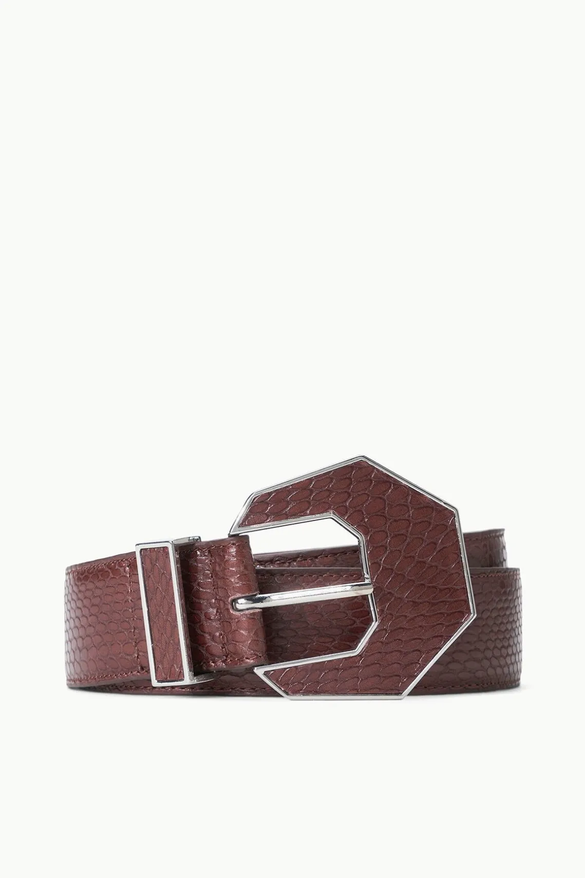 INLAY BUCKLE BELT MAHOGANY