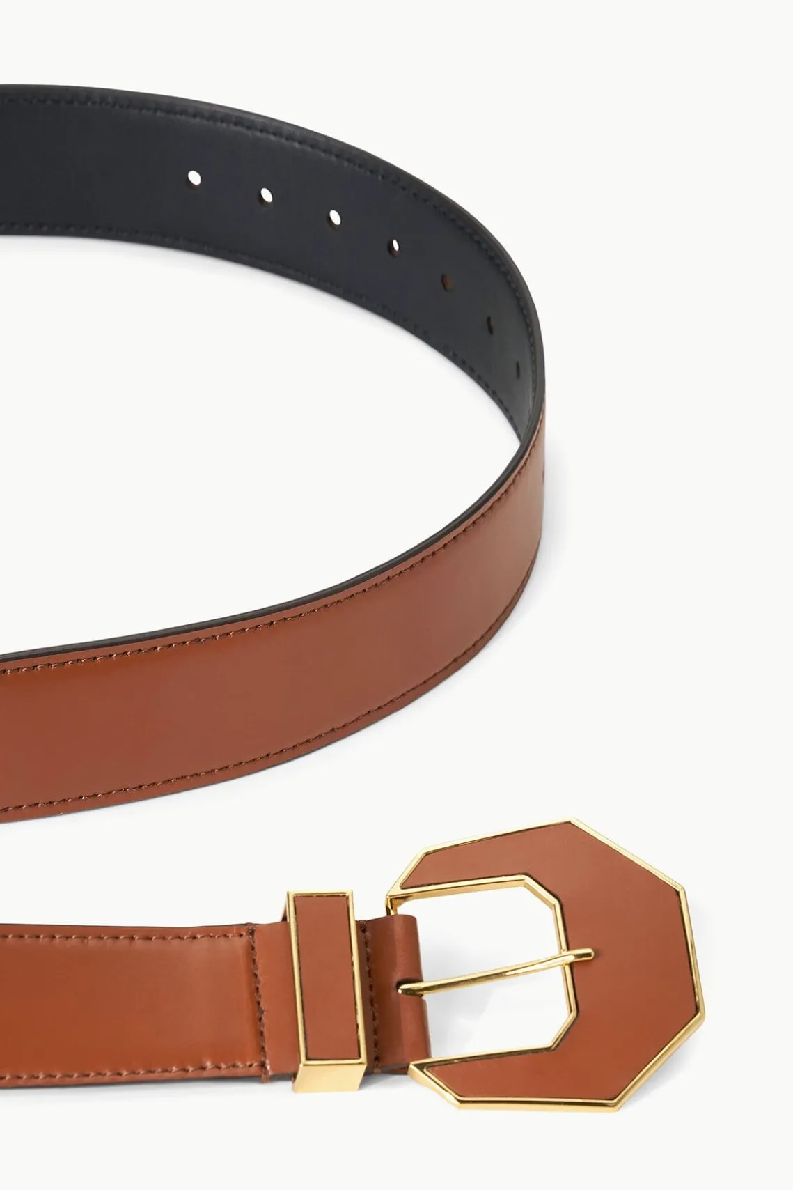 INLAY BUCKLE BELT TAN