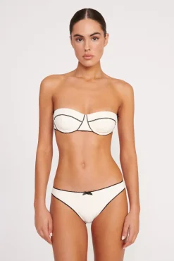JO BALCONETTE BIKINI TOP IVORY BLACK