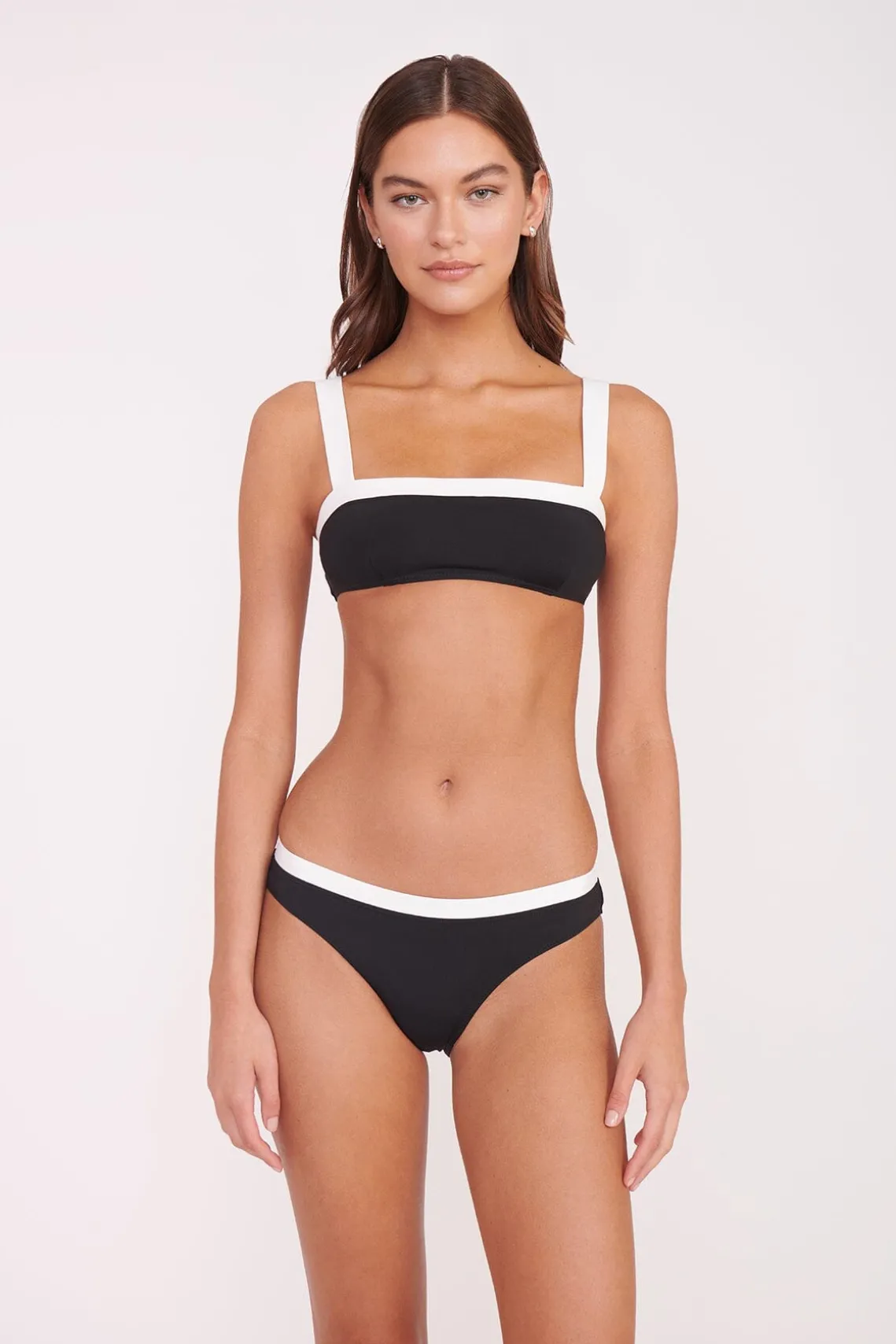 LIV BIKINI TOP BLACK WHITE
