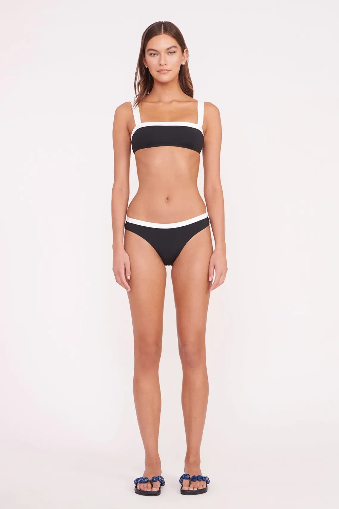 LIV BIKINI TOP BLACK WHITE