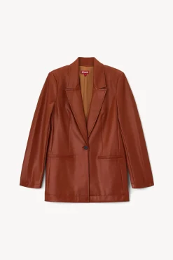 MADDEN BLAZER  WHISKEY VEGAN LEATHER