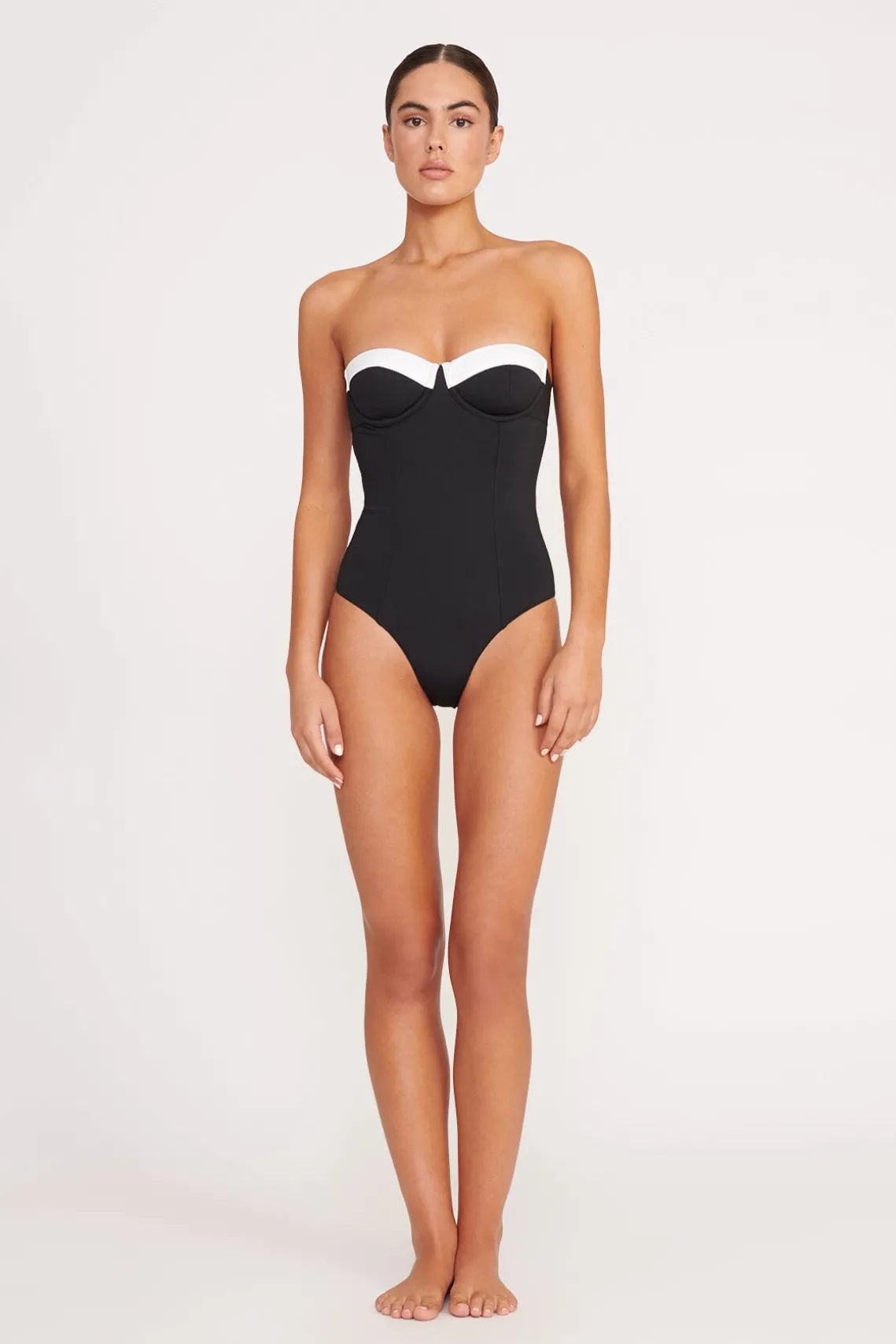 MAEVE ONE PIECE BLACK WHITE