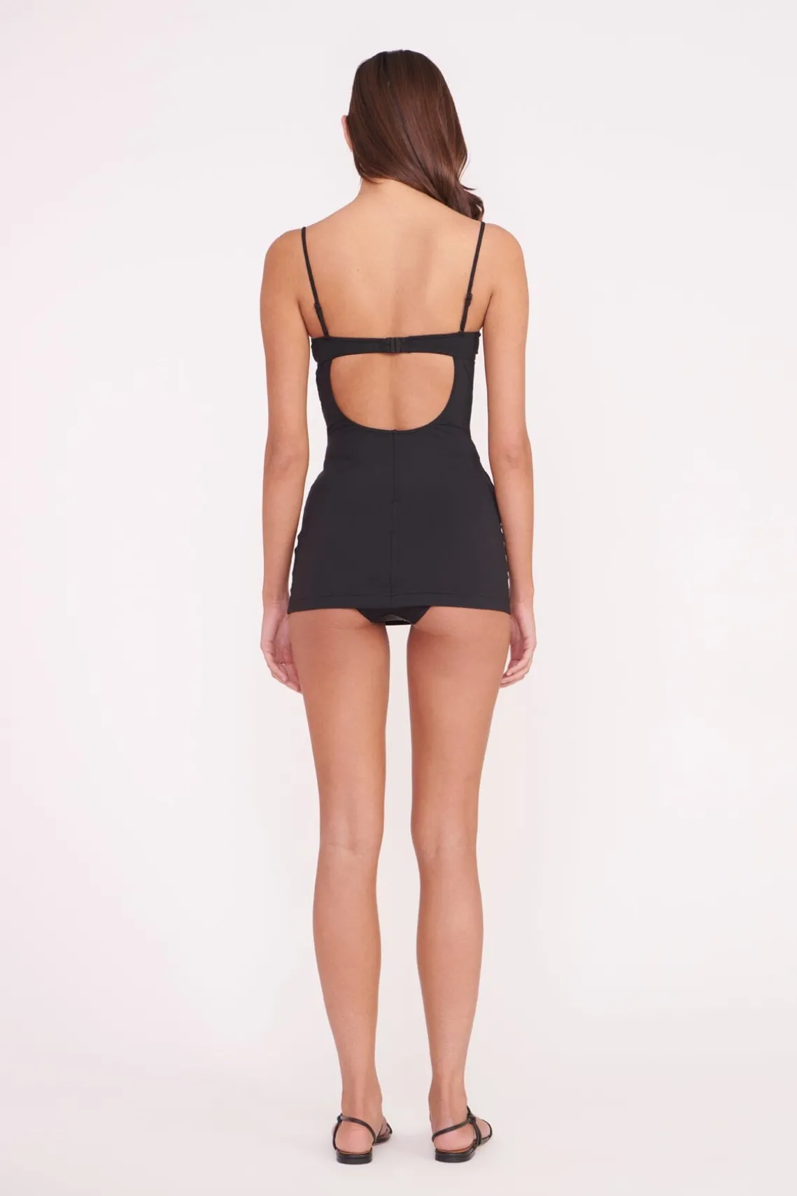 MAEVE SWIM DRESS BLACK WHITE