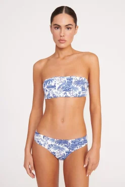 MALA BIKINI TOP BLUE TOILE
