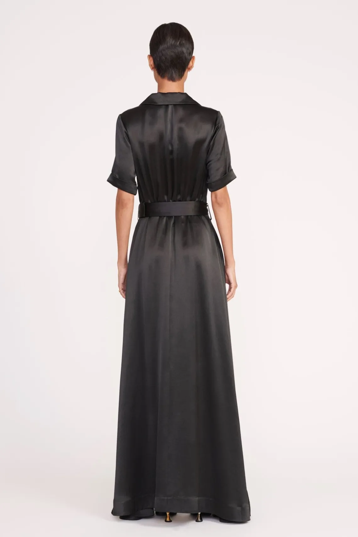 MILLIE DRESS BLACK SATIN