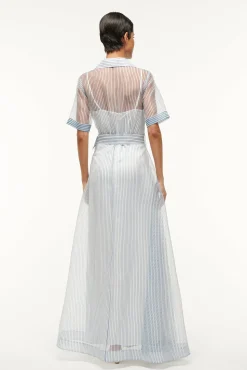 MILLIE DRESS IVORY MICRO STRIPE