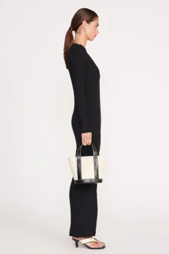 MINI ALLORA TOTE CREAM BLACK