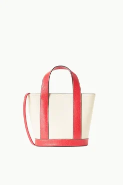 MINI ALLORA TOTE CREAM RED ROSE