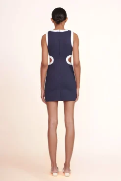 MINI DOLCE DRESS NAVY WHITE